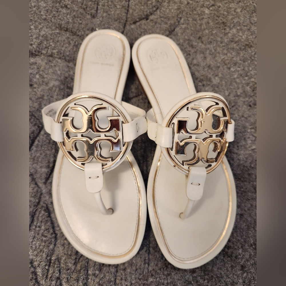 Tory Burch Miller Sandal Cream and Gold